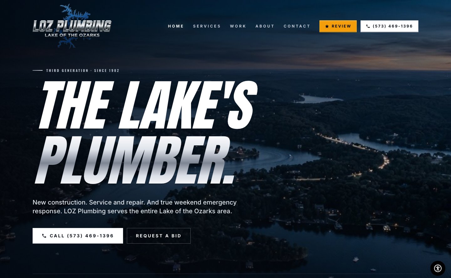 LOZ Plumbing website by EiQ Interactive