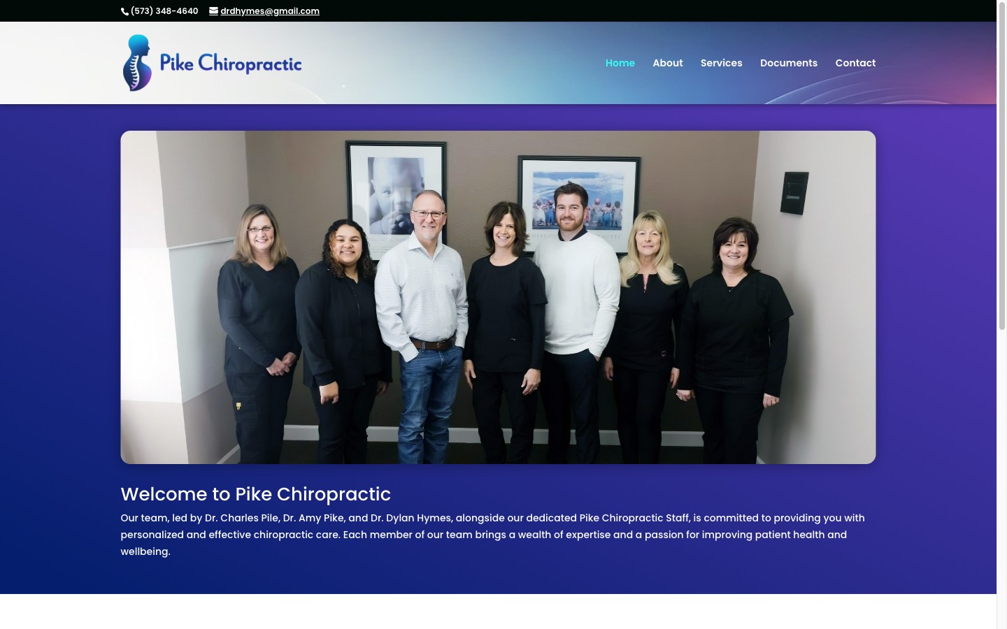 Pike Chiropractic LakeChiropractor.com website by EiQ Interactive